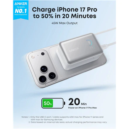 Anker Nano Power Bank 10,000mah, 45w, Built-In Retractable Usb-C Cable - Image 4