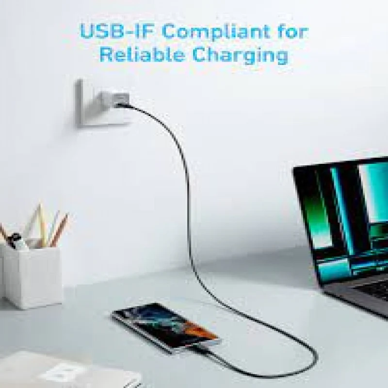 Anker 322 USB-C to USB-C Cable 3ft - White - Image 4