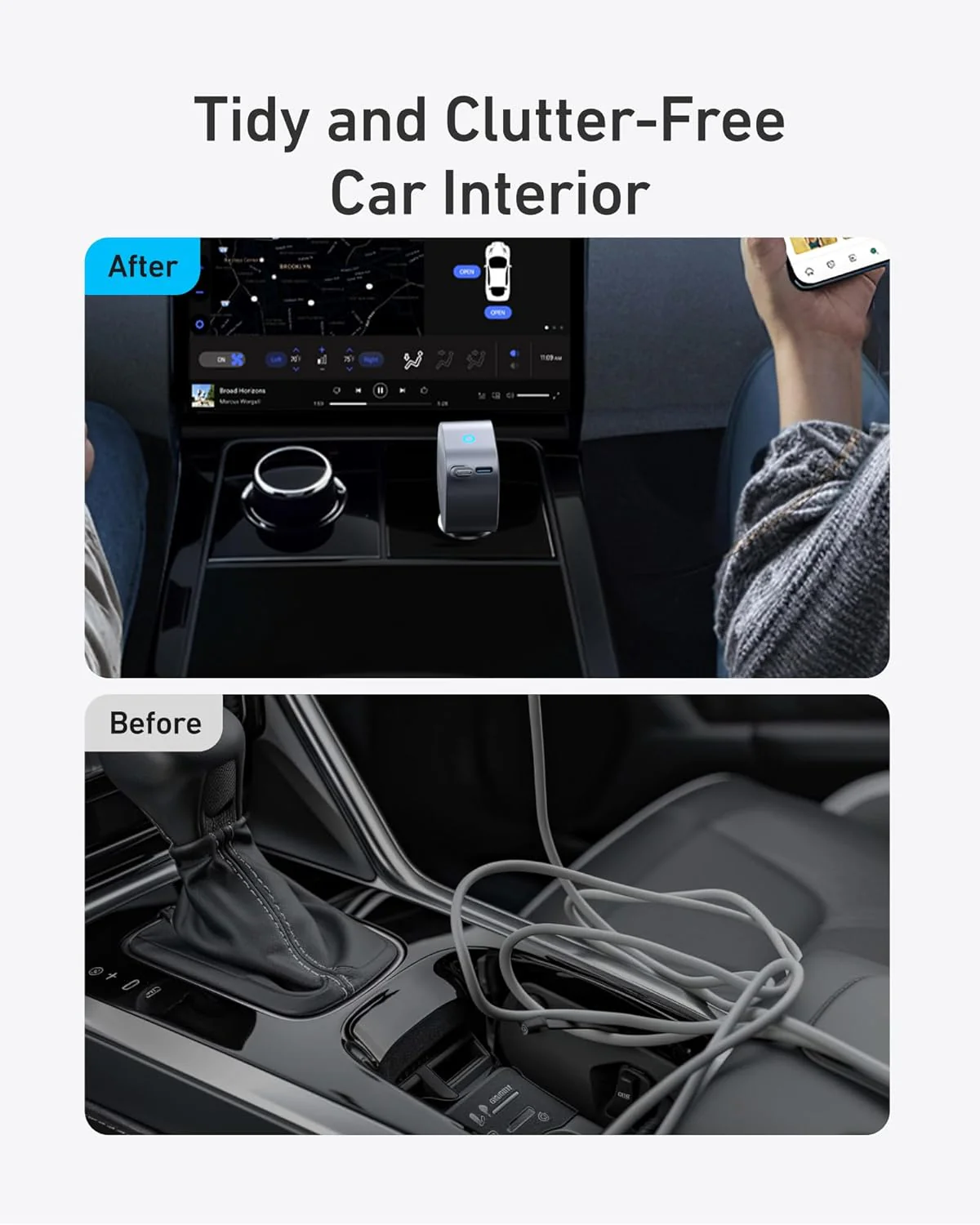 Anker Nano Car Charger 75w, Usb-C Port, Built-In Retractable Usb-C Cable - Image 4