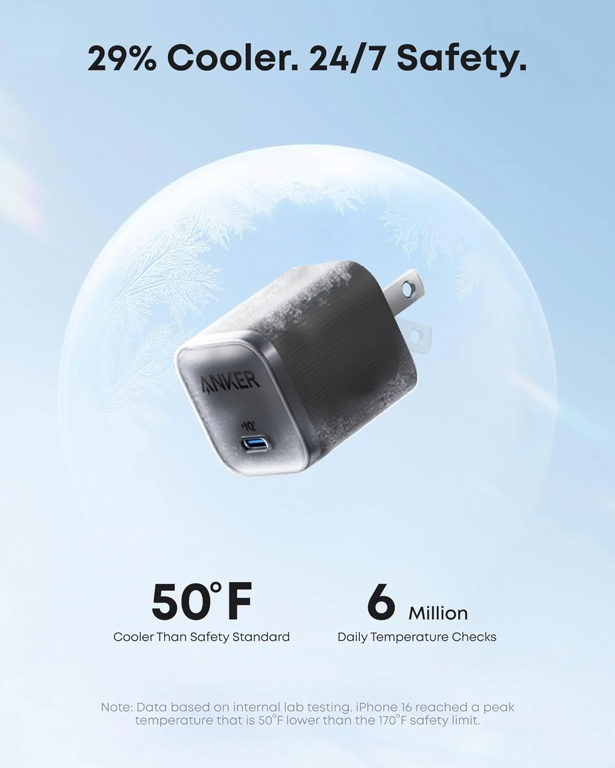 Anker Nano Charger, 45W Fast Charging, Compact and Foldable Plug 2-pin US - Image 3