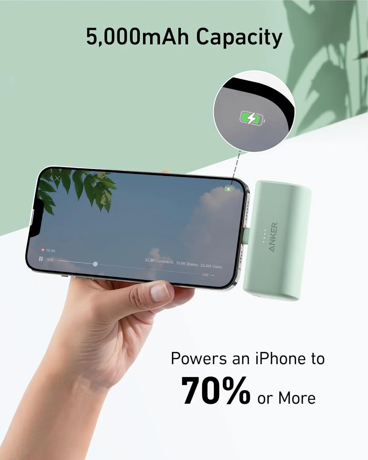 Anker Nano Power Bank (12W, Built-In Lightning Connector) - Image 5