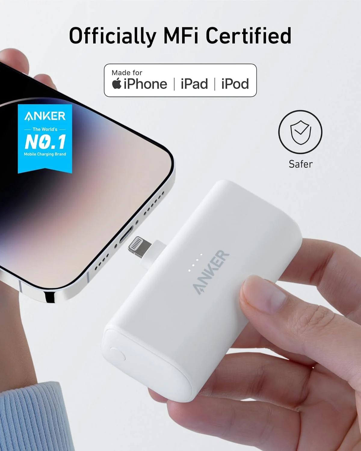 Anker Nano Power Bank (12W, Built-In Lightning Connector) - Image 7