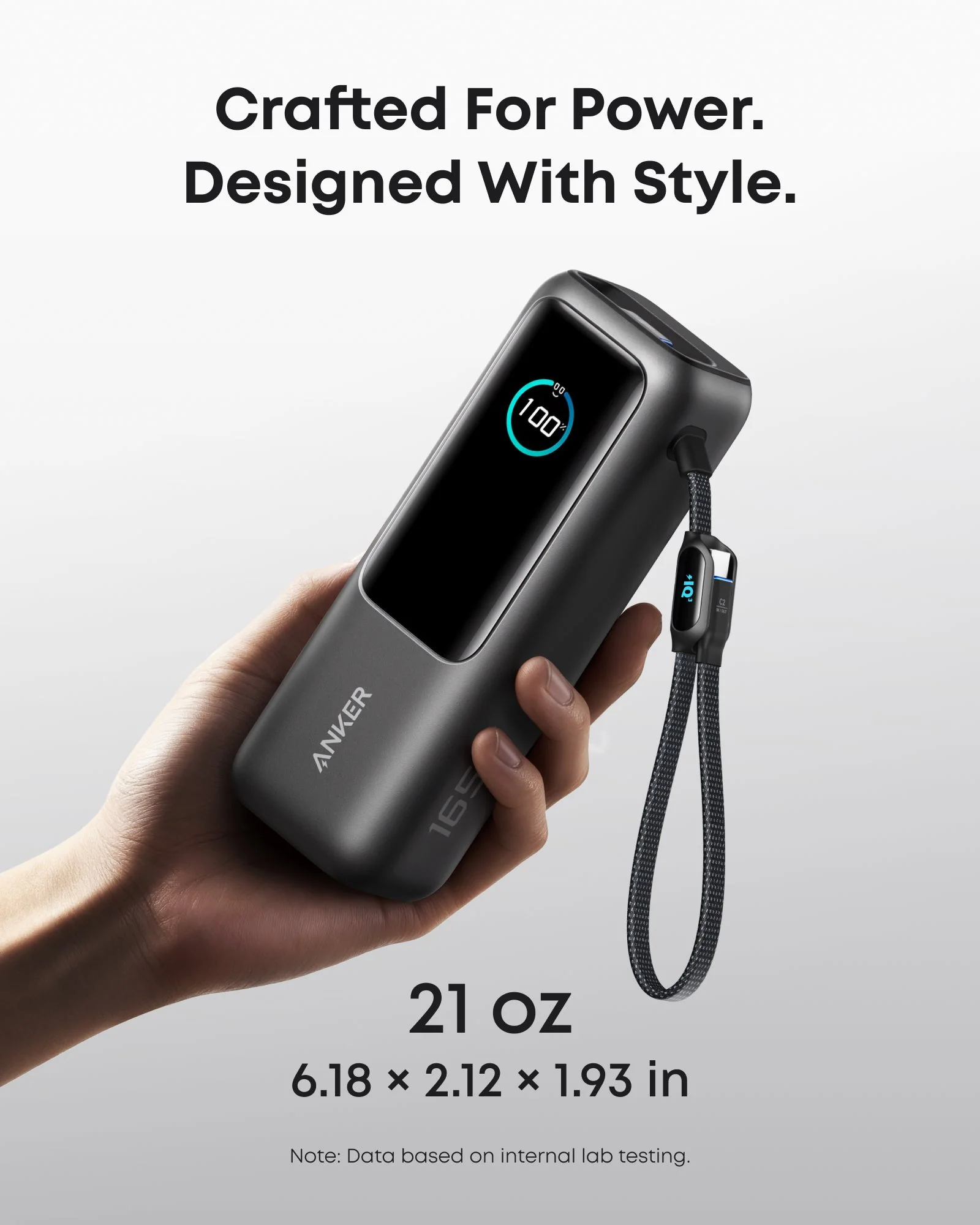Anker Power Bank (25kmah, 165w, Built-In and Retractable Cables) - Image 4