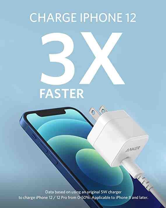 Anker PowerPort III 20W Cube Charger, Usb-C PD Fast Charger, Folable Plug, 2-Pin (US) - Image 4