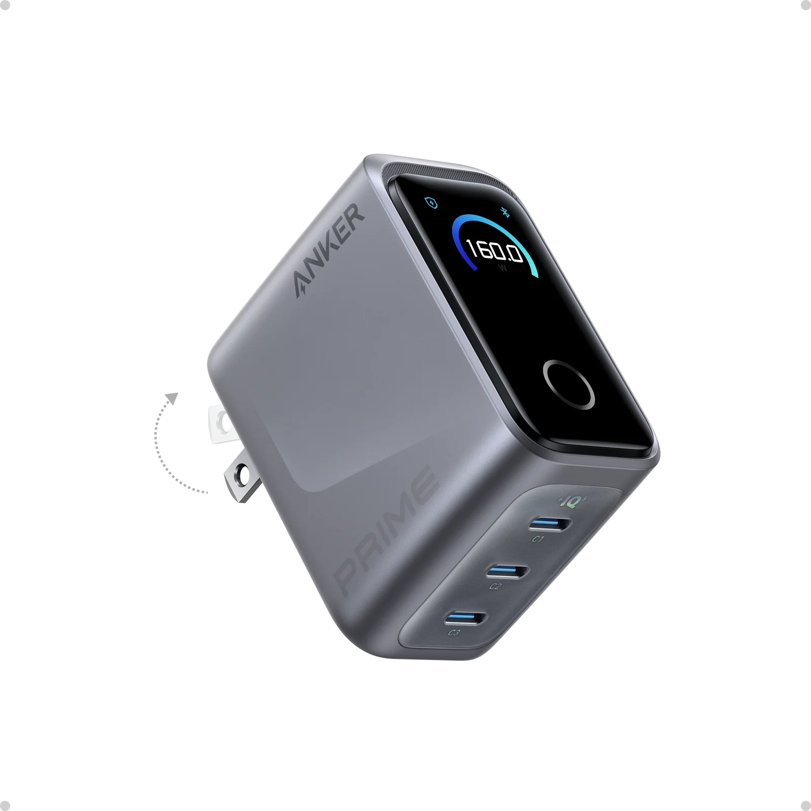 Anker Prime Charger (160W, 3 Ports, Smart Display) - Image 5