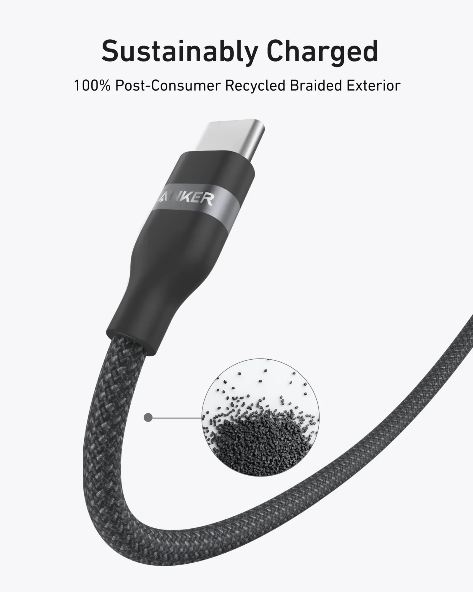 Anker USB-C to USB-C Cable (240W, Upcycled-Braided) - 6ft - Image 4