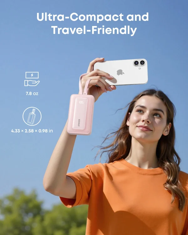 Anker Zolo Powerbank 10000mAh 35w Built-In Dual USB-C Cable - Image 5